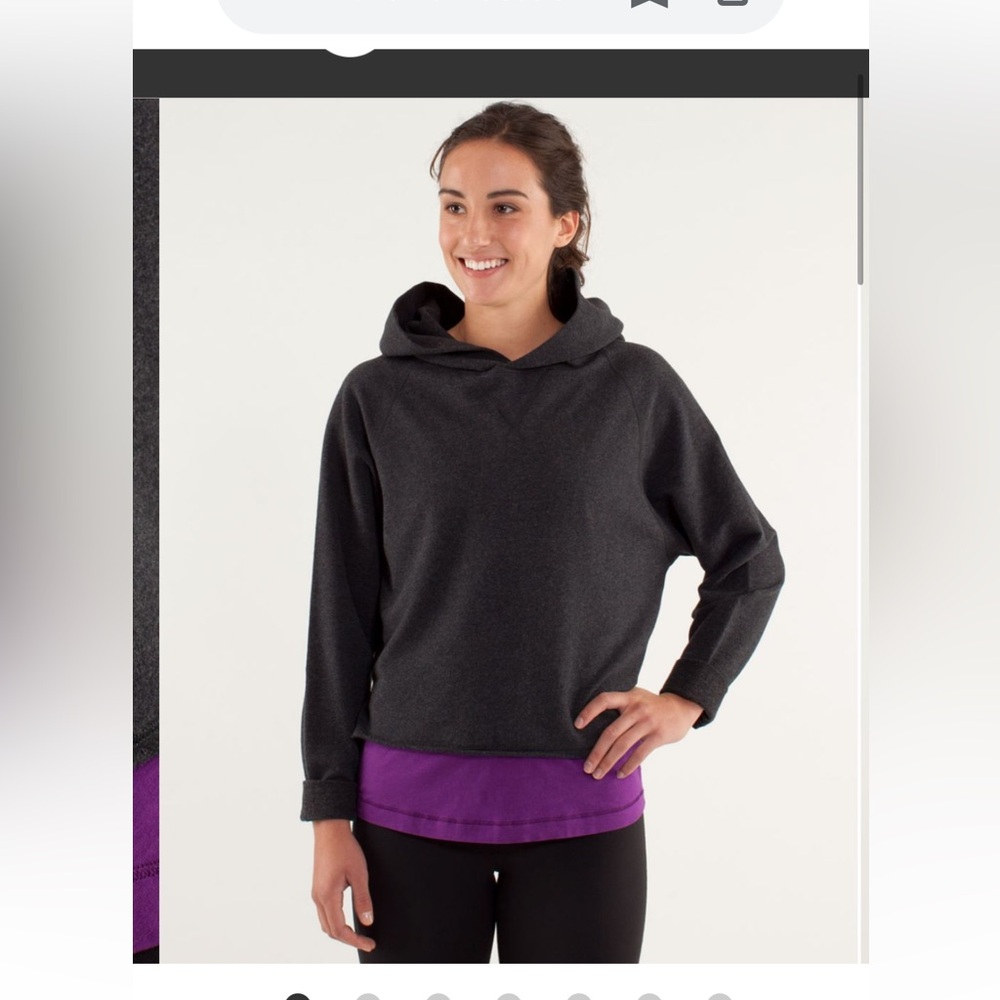 Lululemon Please Me Pullover
Heathered Black cropped size 4 oversized